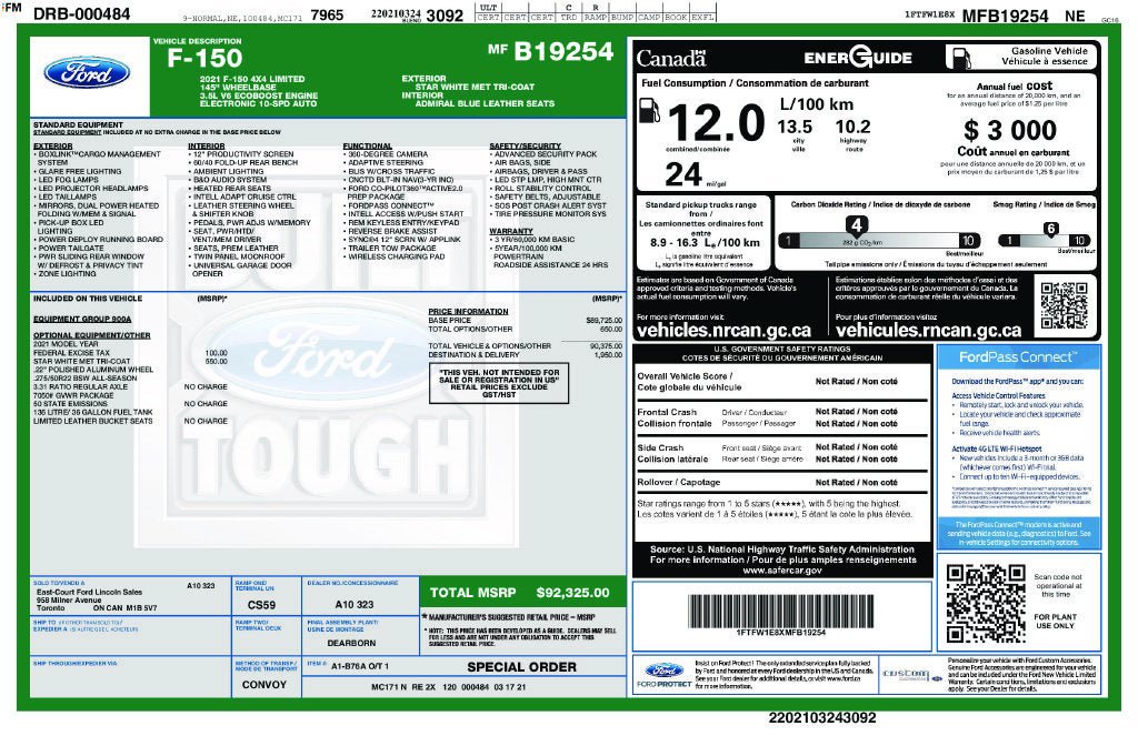 Certified 2021 Ford F150 Limited AWD/4WD image 32