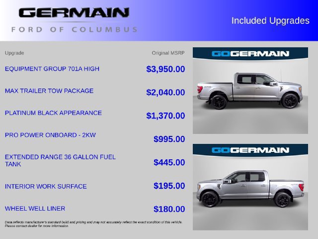Certified 2022 Ford F150 Platinum w/ Equipment Group 701A High AWD/4WD image 37