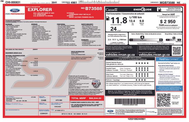 Certified 2021 Ford Explorer ST w/ ST Street Pack image 22
