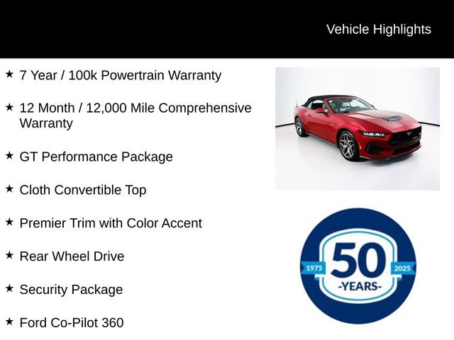 Certified 2024 Ford Mustang GT Premium w/ GT Performance Package RWD image 5