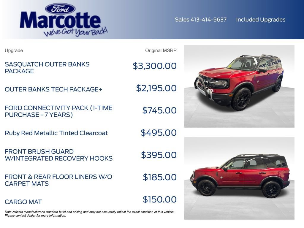 Certified 2026 Ford Bronco Sport Outer Banks w/ Sasquatch Outer Banks Package AWD/4WD image 5