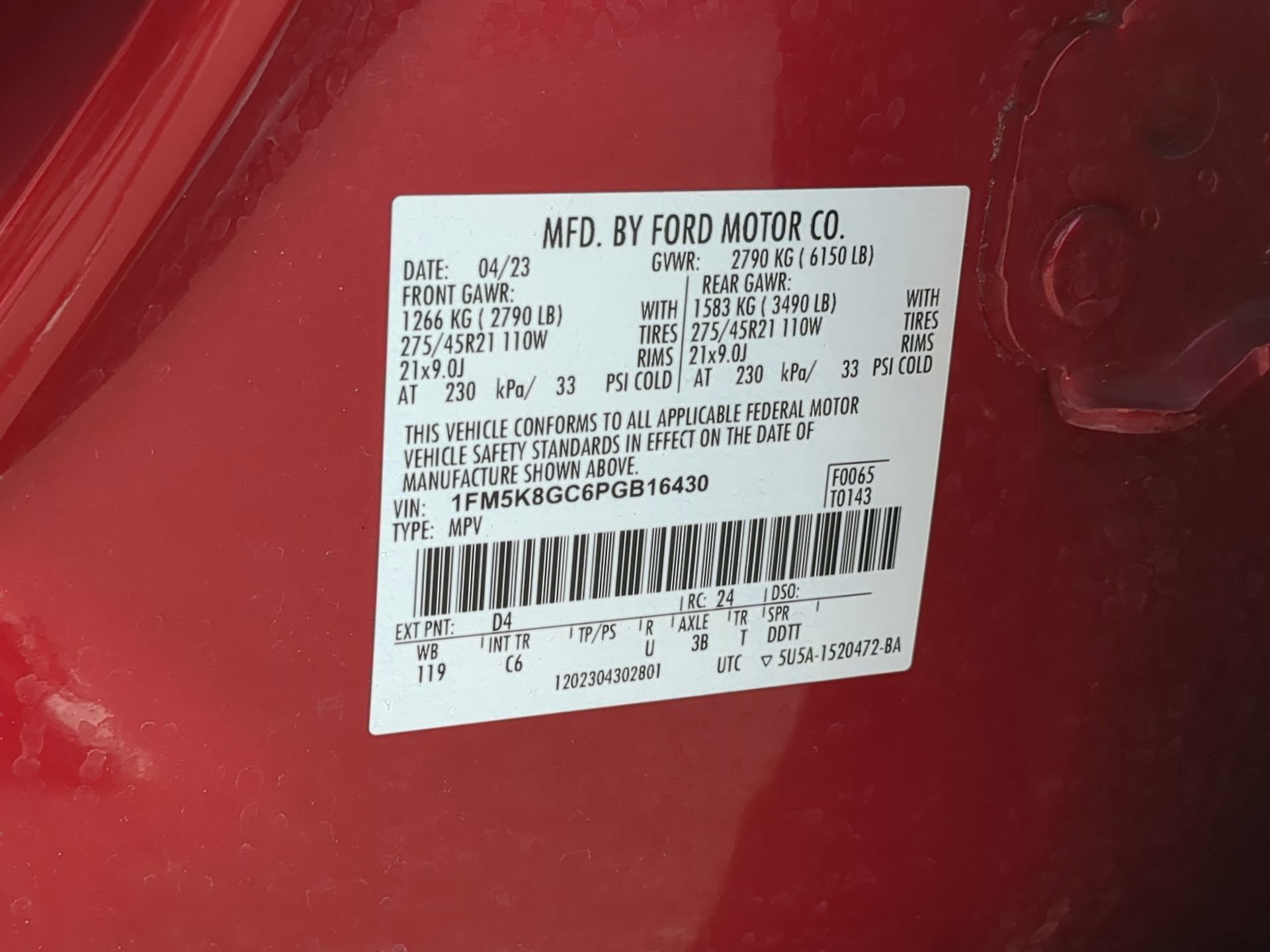 Certified 2023 Ford Explorer ST w/ Equipment Group 401A AWD/4WD image 69