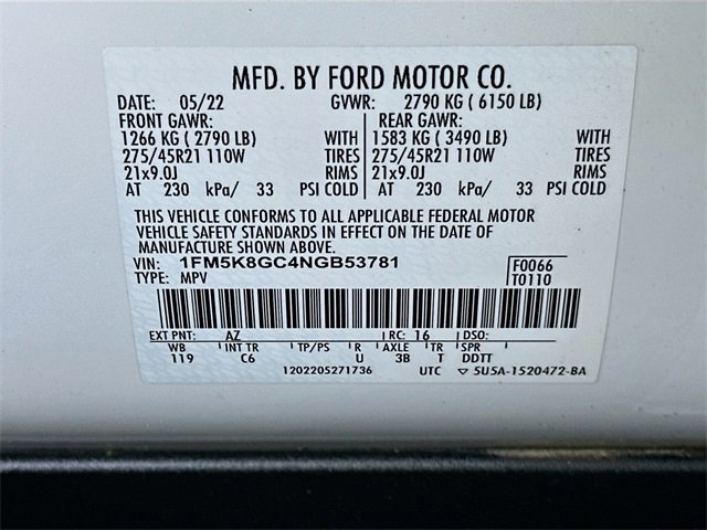 Certified 2022 Ford Explorer ST w/ Equipment Group 401A image 15