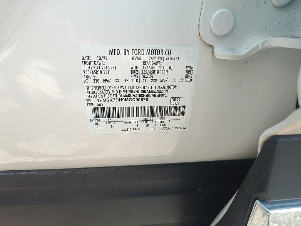Certified 2021 Ford Explorer XLT w/ Equipment Group 202A RWD image 30