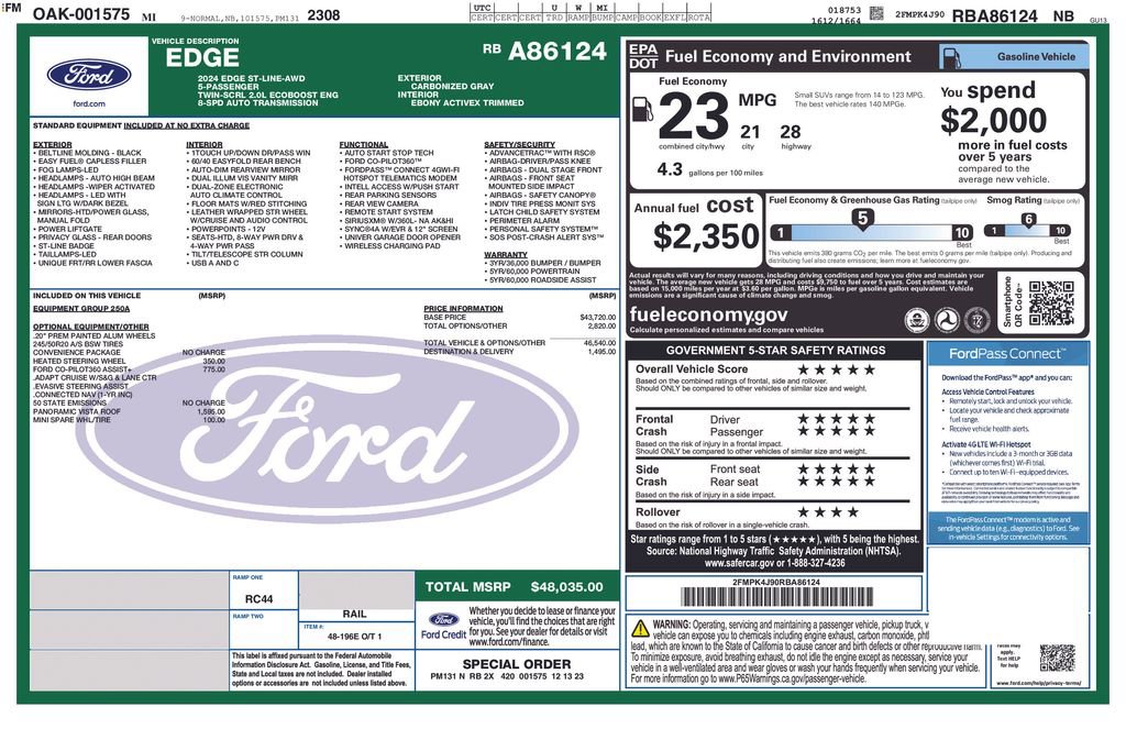 Certified 2024 Ford Edge ST-Line AWD/4WD image 33
