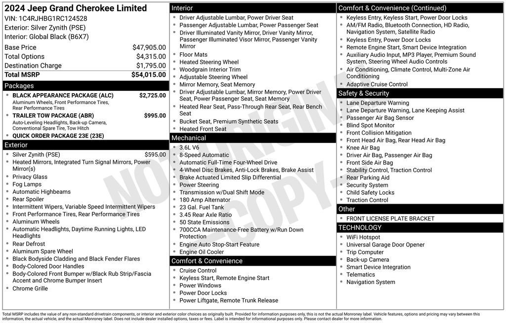 Used 2024 Jeep Grand Cherokee Limited w/ Black Appearance Package image 26