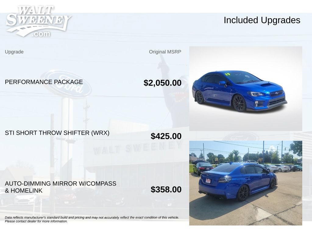 Used 2019 Subaru WRX Premium w/ Performance Package AWD/4WD image 11