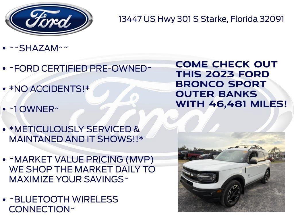 Certified 2023 Ford Bronco Sport Outer Banks w/ Tech Package AWD/4WD image 6