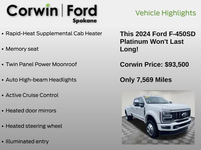 Certified 2024 Ford F450 Platinum w/ Camper Package image 19