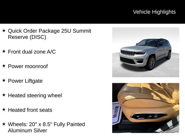Used 2023 Jeep Grand Cherokee Summit AWD/4WD image 8