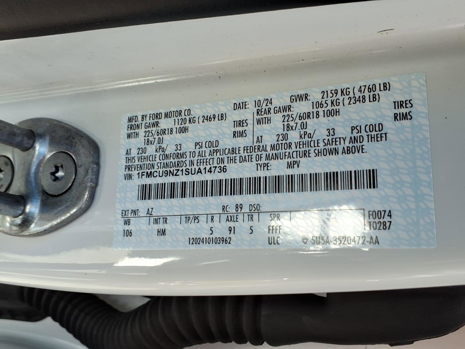 Certified 2025 Ford Escape ST-Line Select w/ Tech Pack #1 image 27