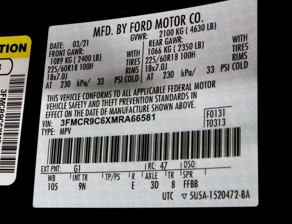 Certified 2021 Ford Bronco Sport Outer Banks image 32