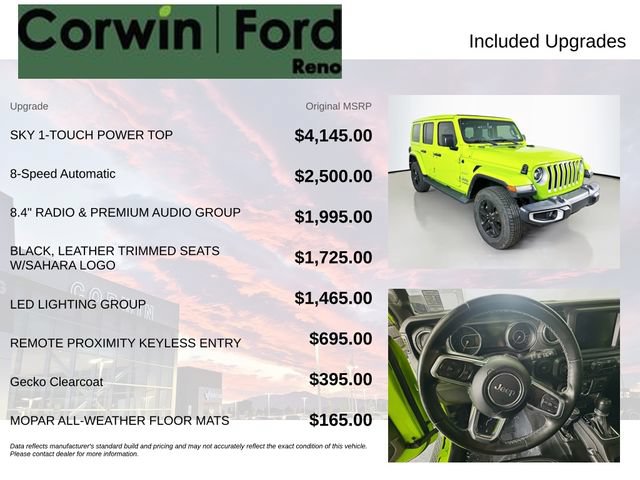 Used 2021 Jeep Wrangler Unlimited Sahara AWD/4WD image 3