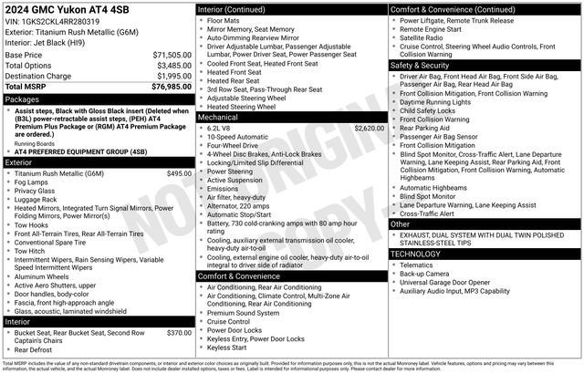 Used 2024 GMC Yukon AT4 AWD/4WD image 27