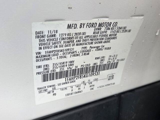 Certified 2019 Ford Taurus Limited FWD image 18