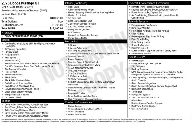 Used 2025 Dodge Durango GT AWD/4WD image 29