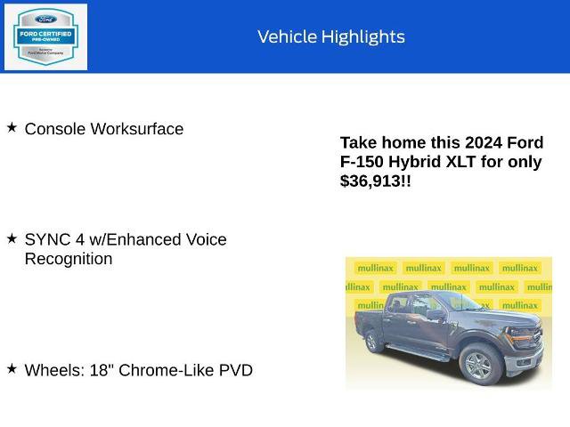 Certified 2024 Ford F150 XLT w/ Mobile Office Package AWD/4WD image 19