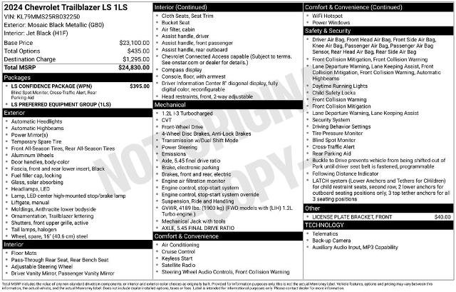 Used 2024 Chevrolet TrailBlazer LS w/ LS Confidence Package FWD image 33