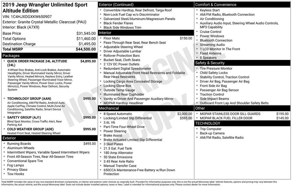 Used 2019 Jeep Wrangler Unlimited Sport image 29