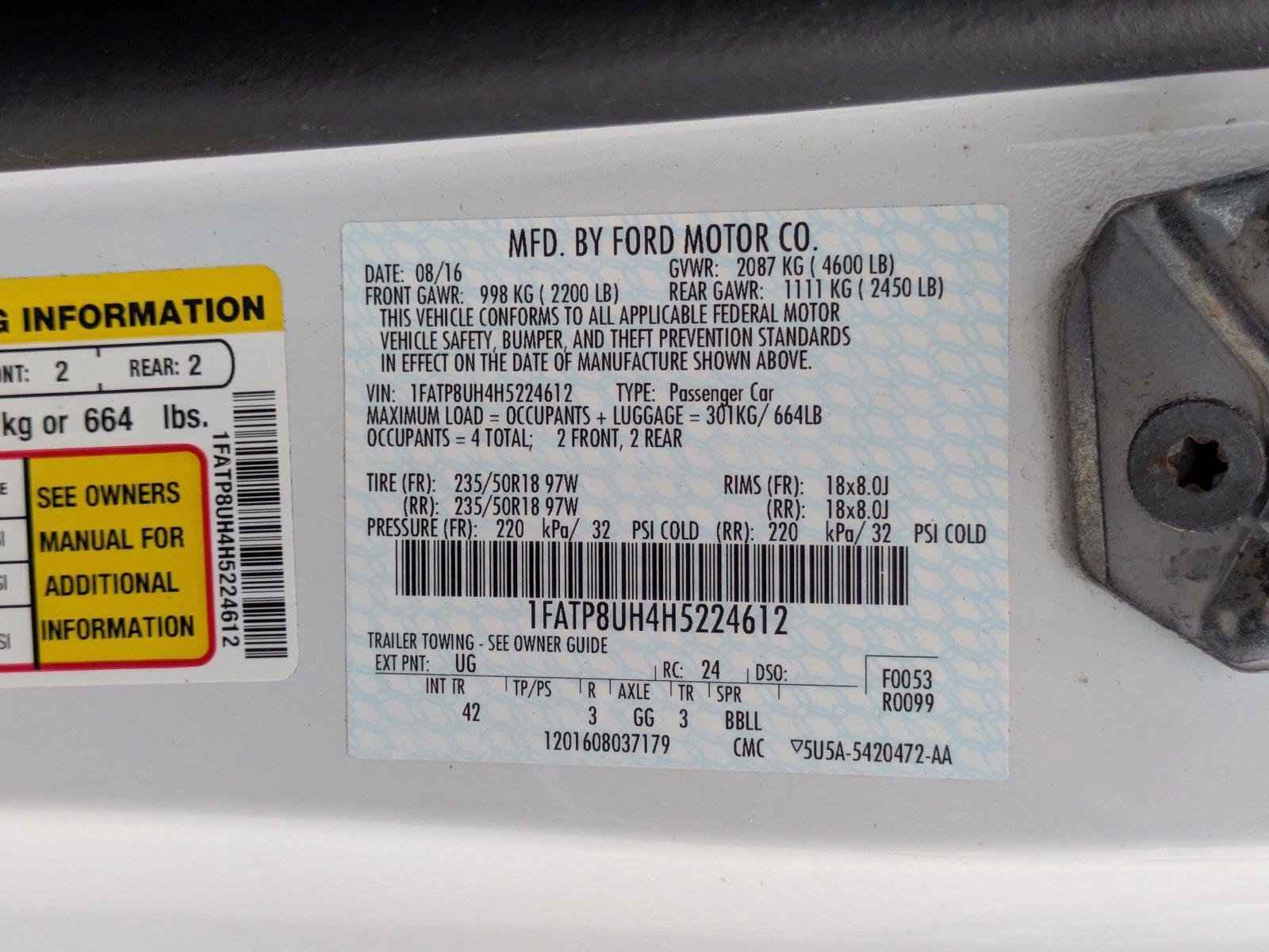 Certified 2017 Ford Mustang Premium w/ Equipment Group 201A RWD image 20