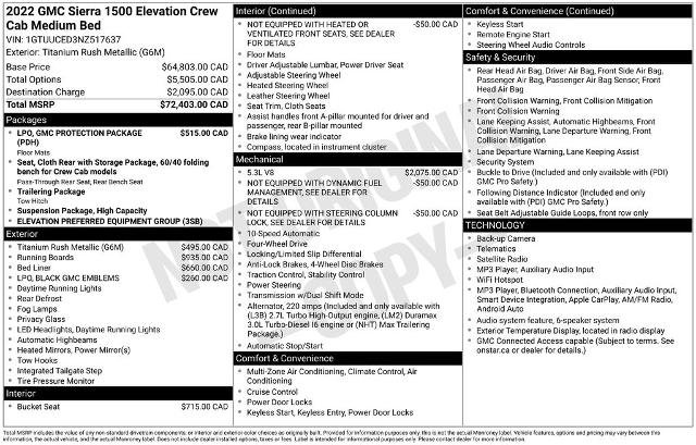 Used 2022 GMC Sierra 1500 Elevation w/ LPO, GMC Protection Package AWD/4WD image 2