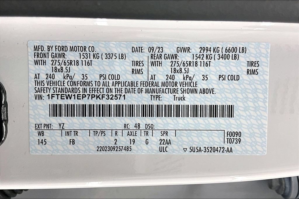Certified 2023 Ford F150 XLT w/ Equipment Group 302A High AWD/4WD image 36