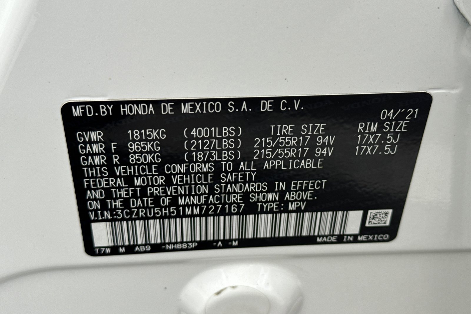 Used 2021 Honda HR-V EX image 29