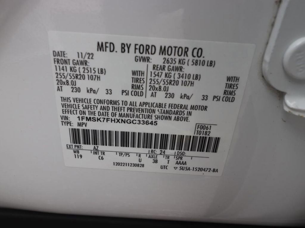 Certified 2022 Ford Explorer Limited w/ Limited Technology Package image 28