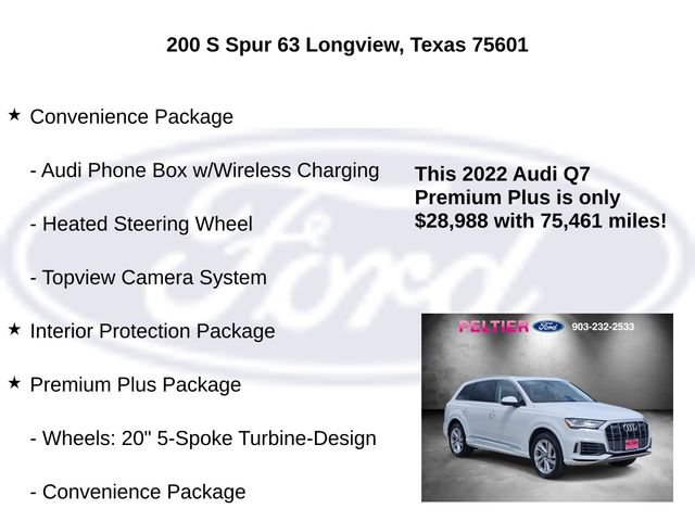 Used 2022 Audi Q7 3.0T Premium Plus w/ Premium Plus Package AWD/4WD image 5