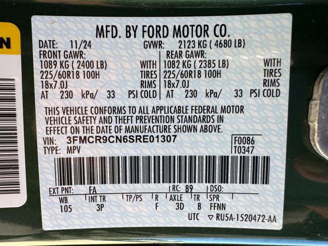 Certified 2025 Ford Bronco Sport Outer Banks w/ Outer Banks Tech Package+ AWD/4WD image 15