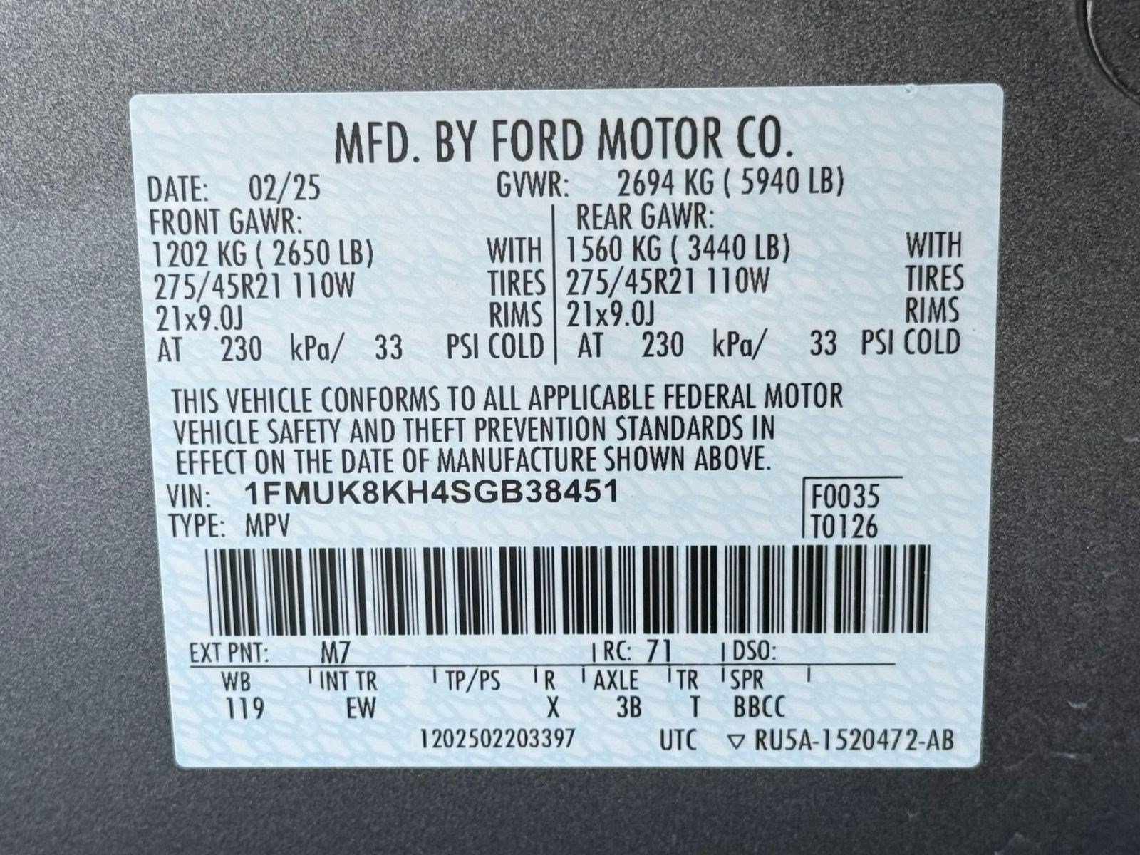Certified 2025 Ford Explorer ST-Line w/ ST-Line Street Pack AWD/4WD image 25