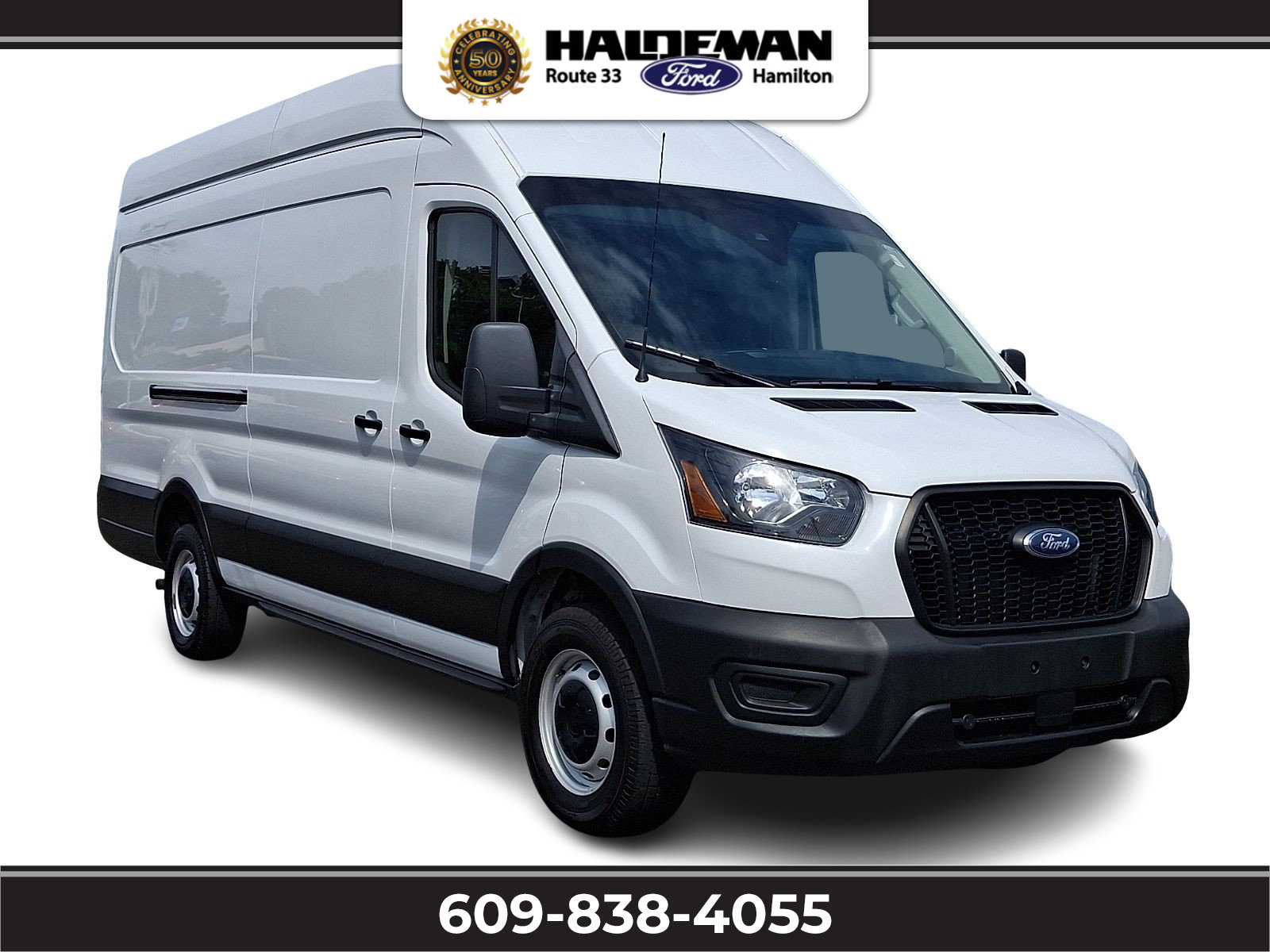 Certified 2023 Ford Transit 250 148 High Roof Extended w/ Fleet Safety Package RWD image 1
