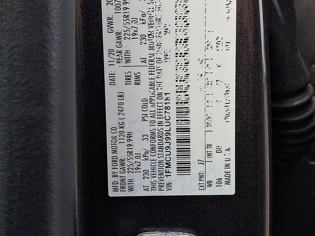 Certified 2020 Ford Escape Titanium w/ Titanium Premium Package 2.0 image 27