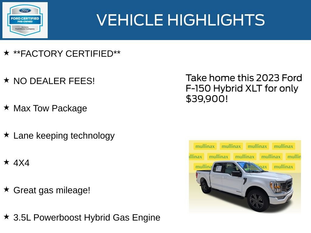 Certified 2023 Ford F150 XLT w/ Equipment Group 302A High AWD/4WD image 12