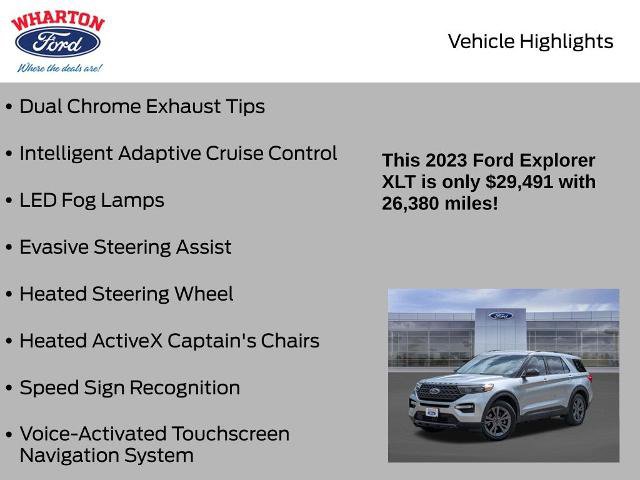Certified 2023 Ford Explorer XLT w/ Equipment Group 202A RWD image 21
