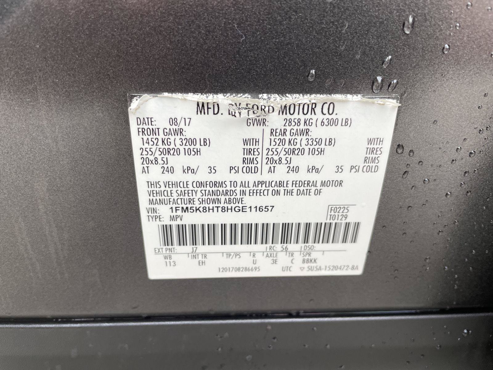 Certified 2017 Ford Explorer Platinum AWD/4WD image 38