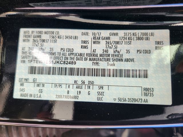 Certified 2018 Ford F150 XL w/ Equipment Group 101A Mid AWD/4WD image 27