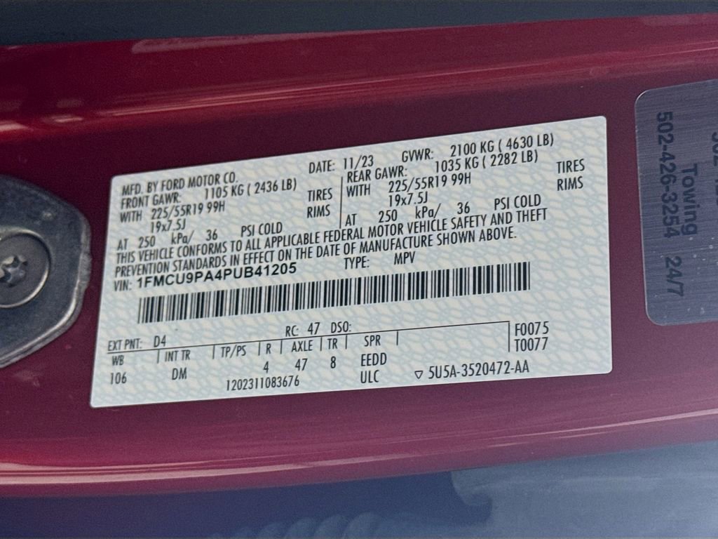 Certified 2023 Ford Escape ST-Line Elite w/ Premium Technology Package AWD/4WD image 34