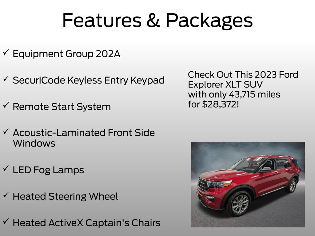 Certified 2023 Ford Explorer XLT w/ Equipment Group 202A AWD/4WD image 4