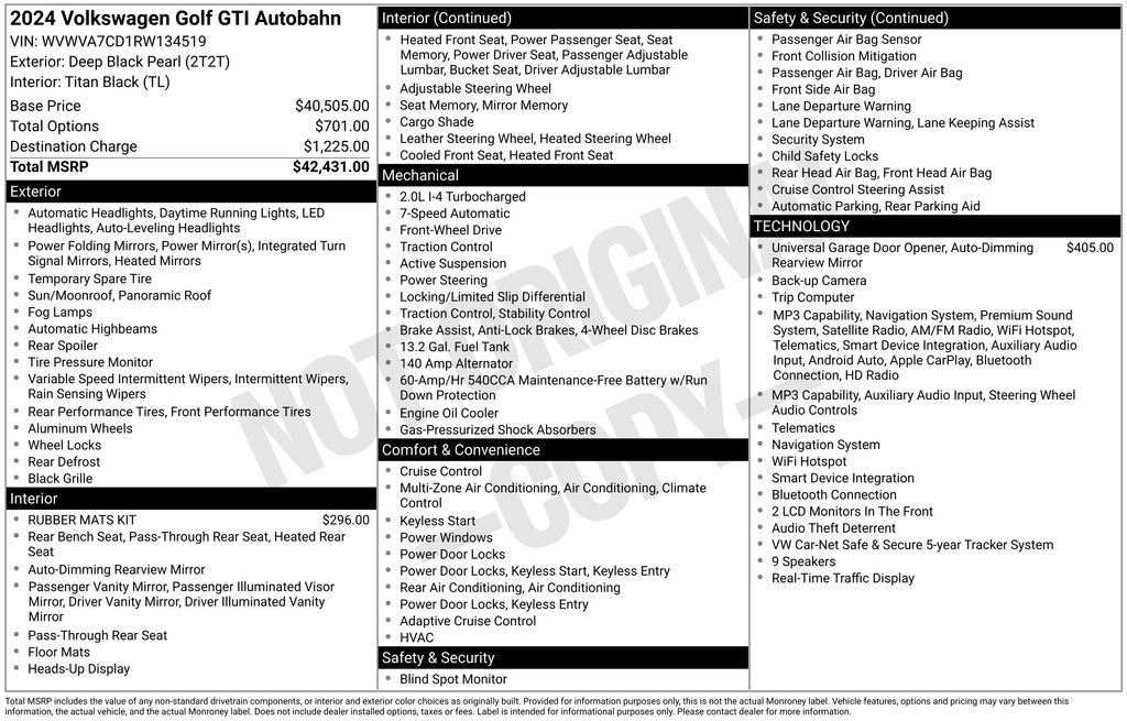 Used 2024 Volkswagen GTI Autobahn FWD image 48