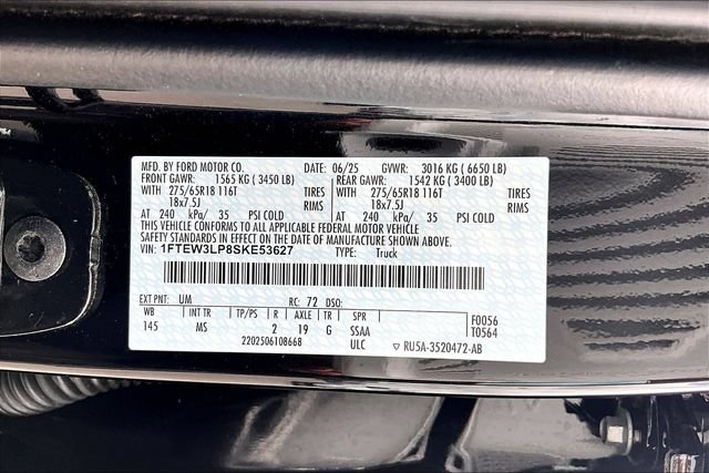 Certified 2025 Ford F150 XLT w/ Equipment Group 301A Standard AWD/4WD image 28