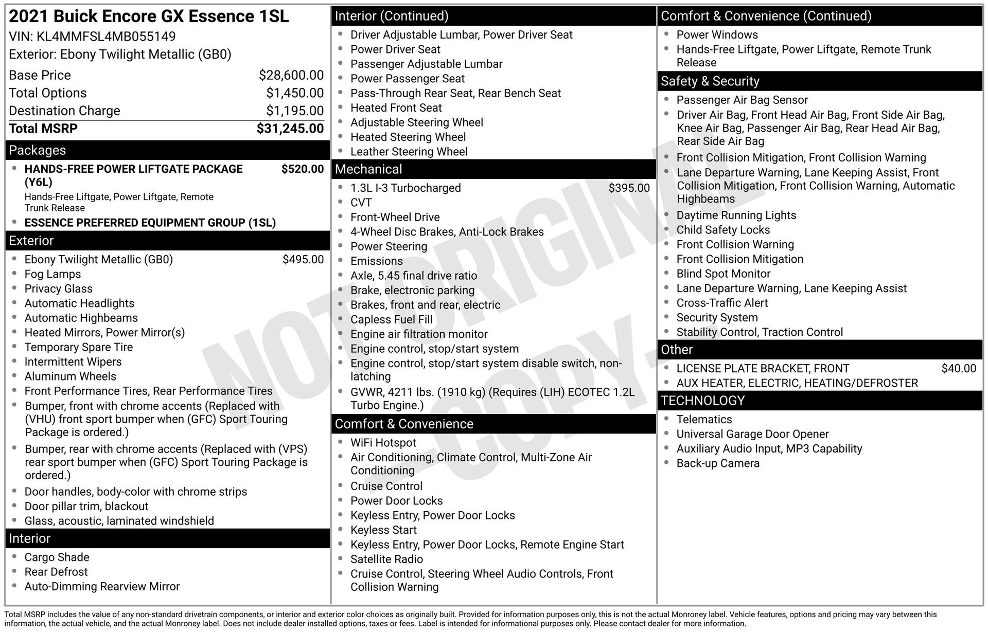 Used 2021 Buick Encore GX Essence FWD image 41