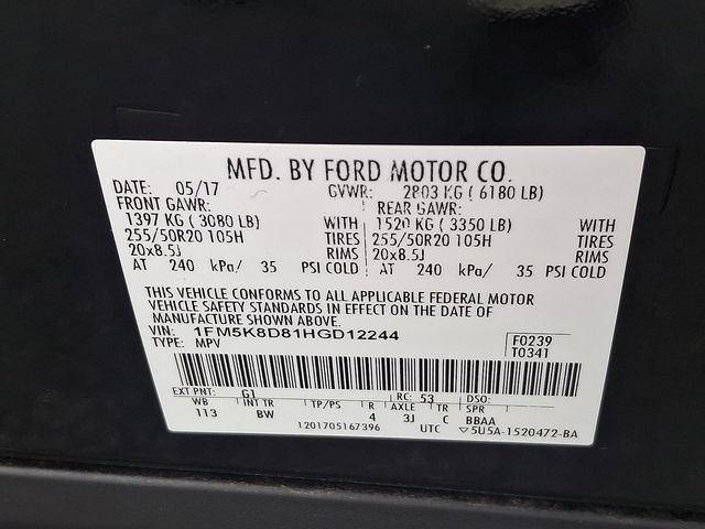 Certified 2017 Ford Explorer XLT w/ Equipment Group 202A AWD/4WD image 31