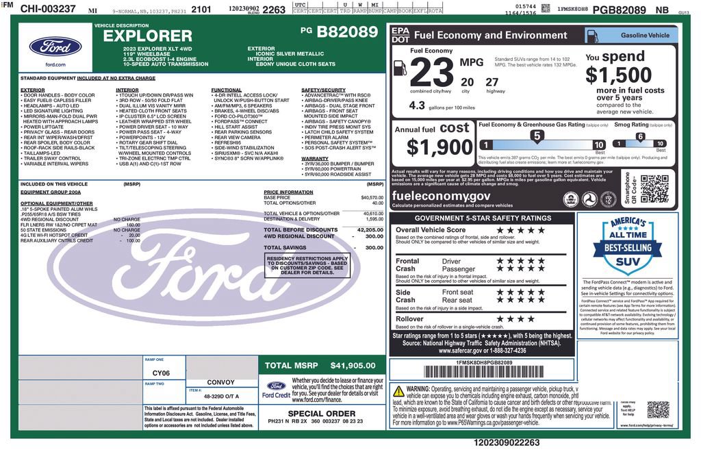 Certified 2023 Ford Explorer XLT AWD/4WD image 27