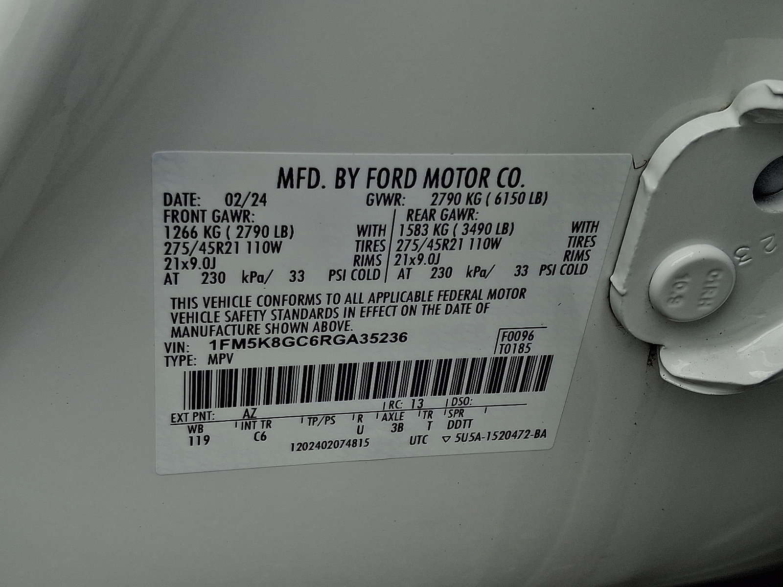 Certified 2024 Ford Explorer ST w/ Equipment Group 401A AWD/4WD image 27