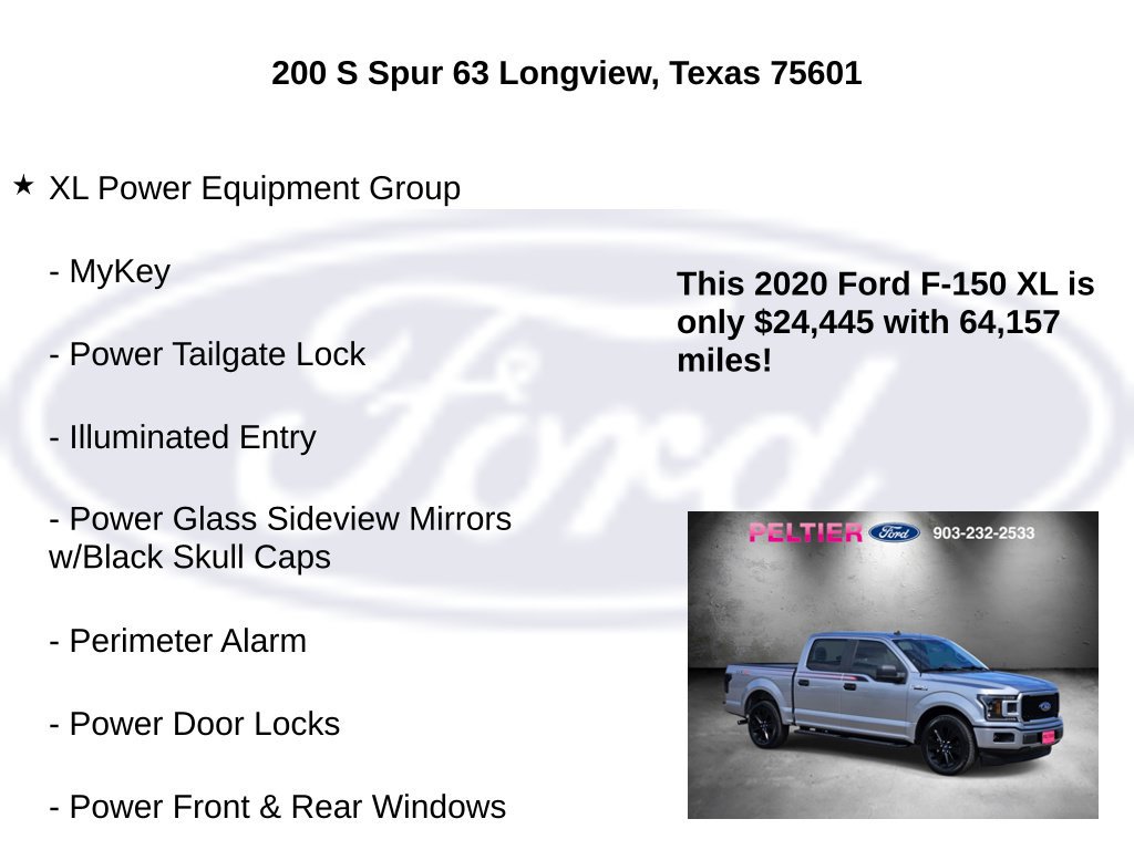Certified 2020 Ford F150 XL w/ Equipment Group 101A Mid RWD image 20