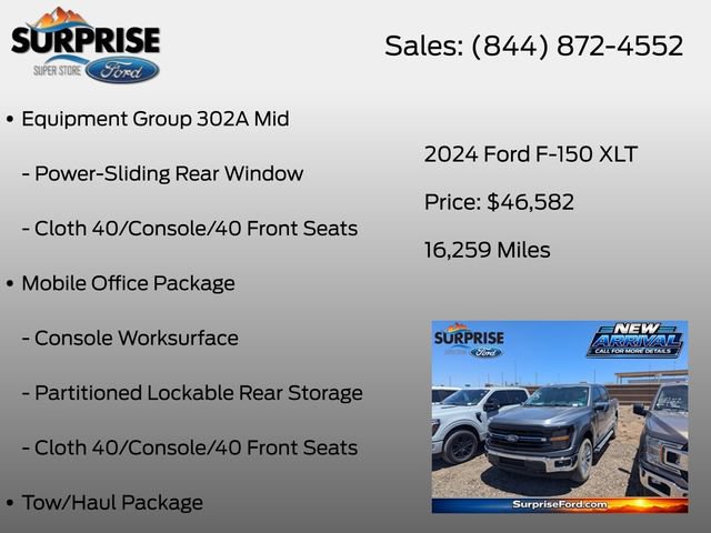 Certified 2024 Ford F150 XLT w/ Equipment Group 302A MID AWD/4WD image 13