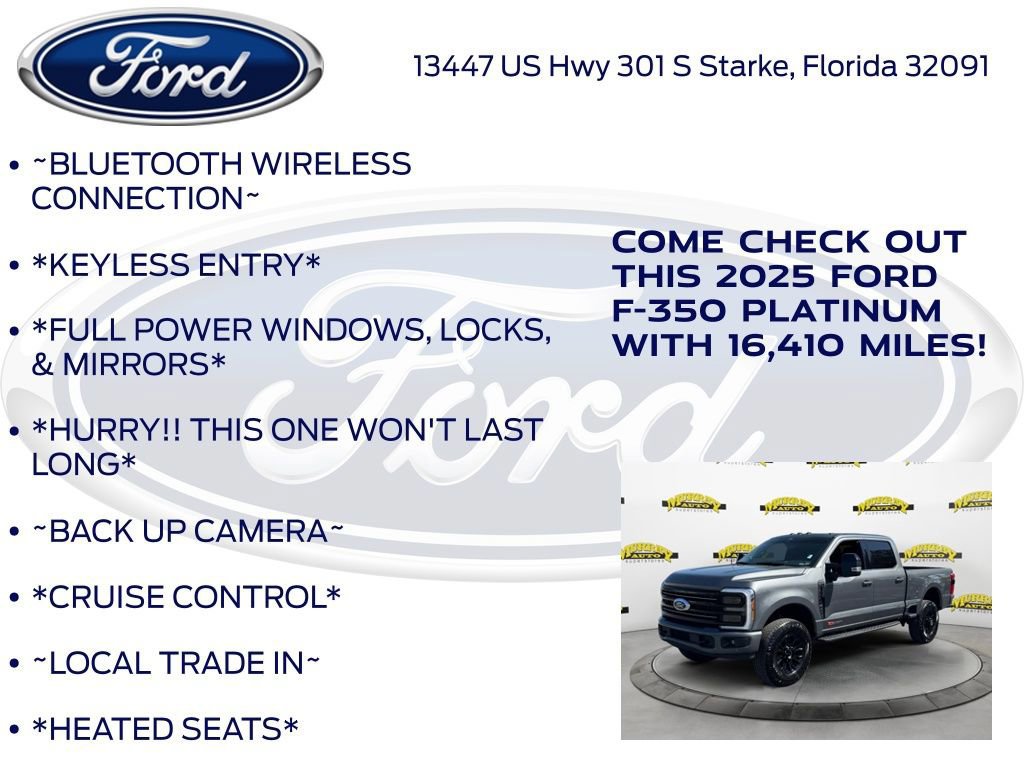 Certified 2025 Ford F350 Platinum w/ Tremor Off-Road Package AWD/4WD image 12