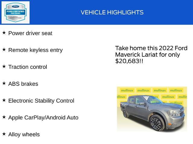 Certified 2022 Ford Maverick Lariat FWD image 18