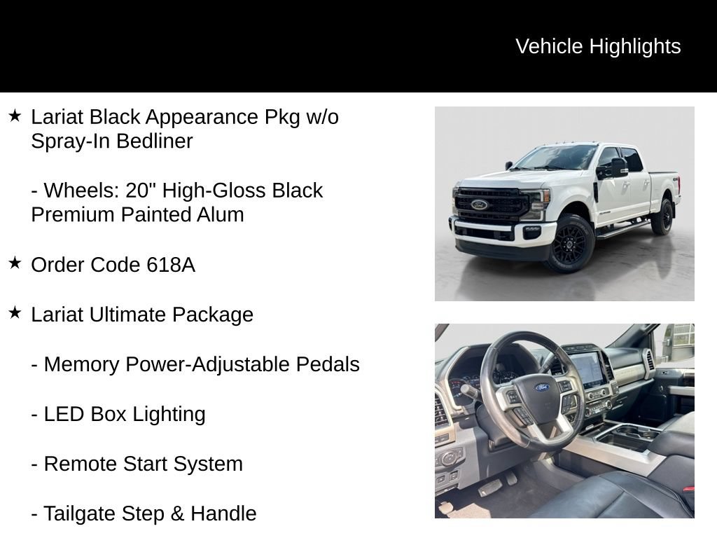 Certified 2022 Ford F350 Lariat w/ Black Appearance Package AWD/4WD image 11